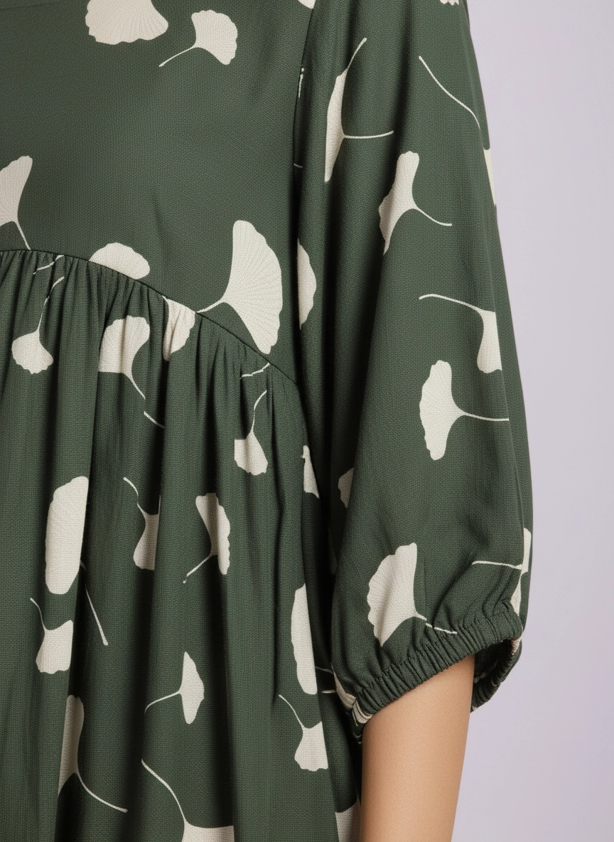 Alternative view of Elegant Green Floral Maxi Dress